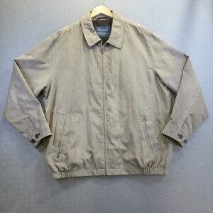 Roundtree & Yorke Men's Tan Fully Lined Full Zip Casuals Jacket Size 2XT